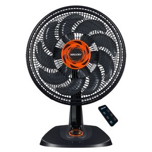 Ventilador De Mesa Mallory Max Control Com Controle Remoto  Preto/ Laranja