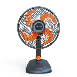 Ventilador Mesa Elegance Mallory Preto/ Laranja