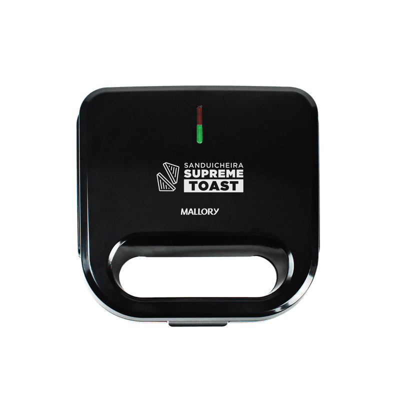 Sanduicheira Elétrica Mallory Supreme Toast - Compacta, Placas Antiaderentes, Faz 2 Pães, Cortes Precisos, Luzes LED e Alça com Trava-1762988482926