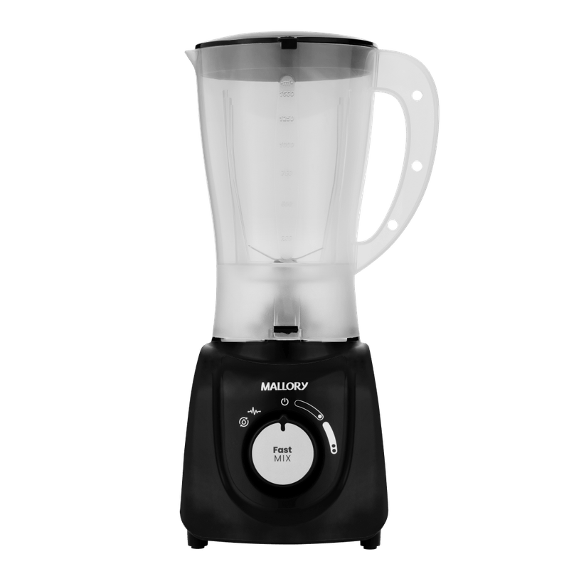 Liquidificador Mallory Fast Mix - 2 Velocidades, Pulsar, Autolimpeza, Jarra 2,1L, Faca Inox, Alça Ergonômica - Preto-1762990099609