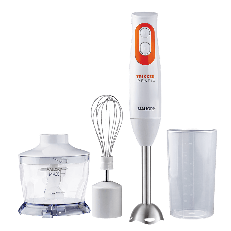 Mixer Mallory Trikxer Pratic - Mixer Portátil 3 em 1 com Batedor, Triturador e Mixer Portátil-1762990550455