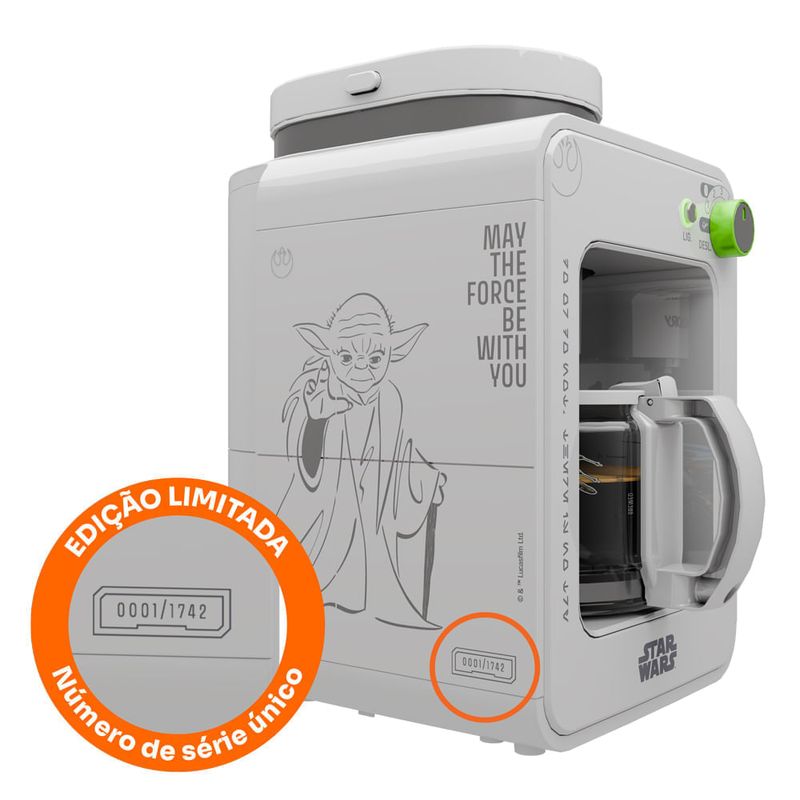 Cafeteira e Moedor de Grãos Mallory Star Wars Jedi Brew Jarra Especial-1784827465136