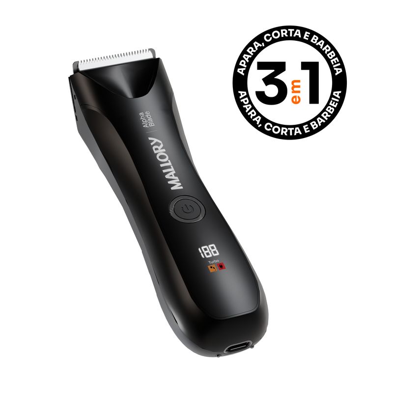 Aparador de Pelos Mallory Alpha Blade – 3 em 1, Lâmina de Cerâmica, Corte Suave sem Puxar – Bivolt-1787771379666